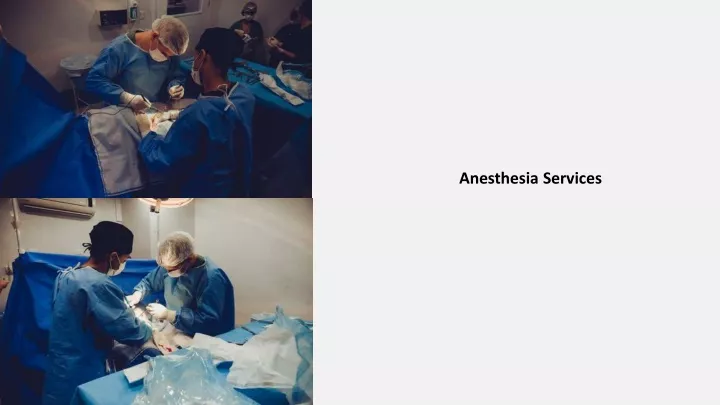 anesthesia services