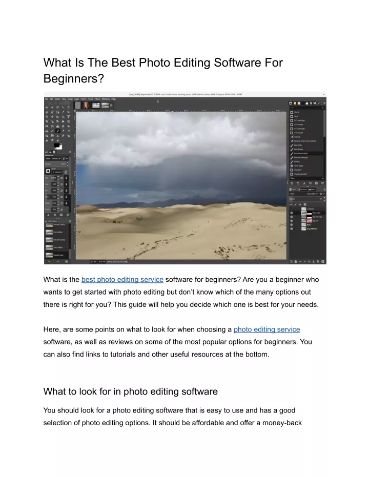 what is the best photo editing software