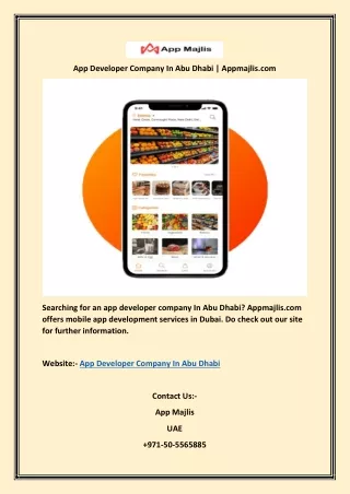 app developer company in abu dhabi appmajlis com