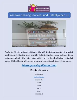 Window cleaning services Lund | Stadhjalpen.nu