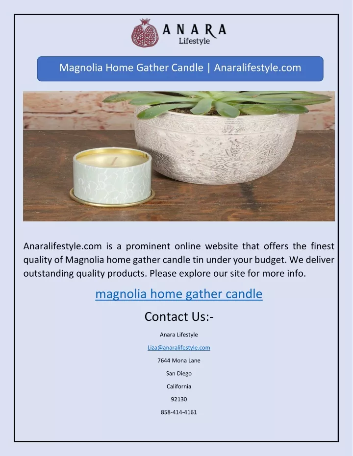 magnolia home gather candle anaralifestyle com