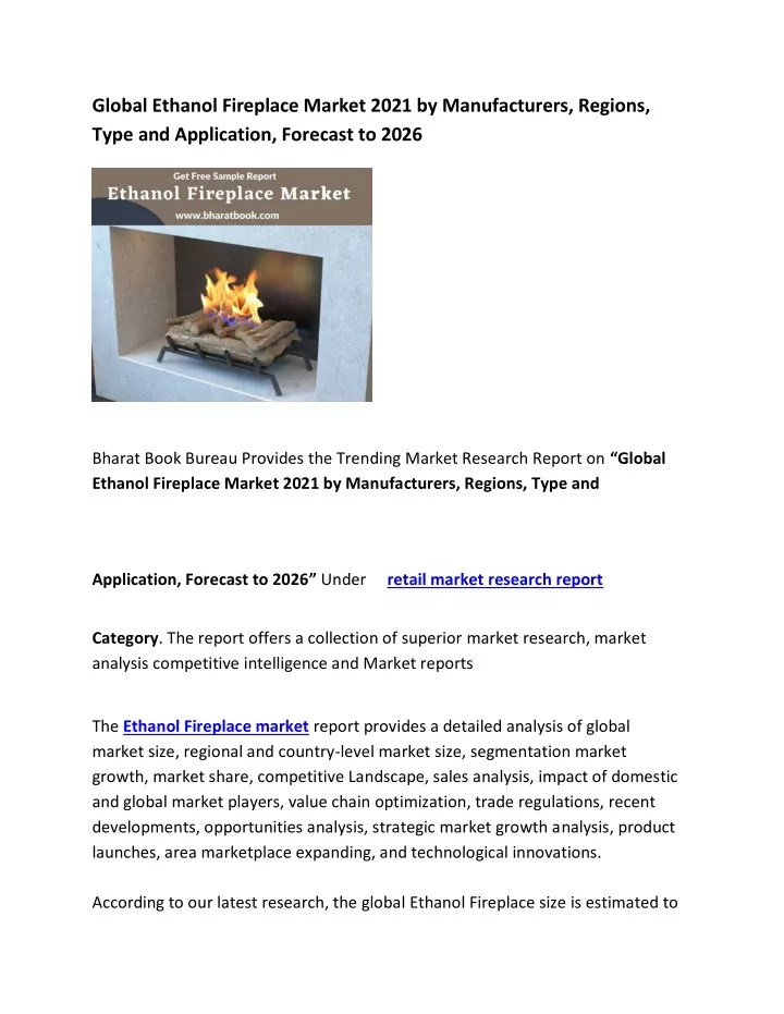 global ethanol fireplace market 2021