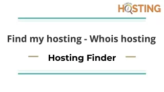 find my hosting whois hosting