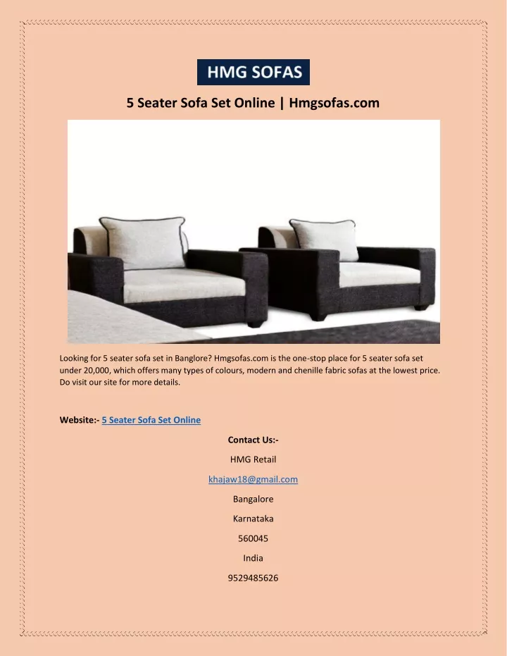 5 seater sofa set online hmgsofas com