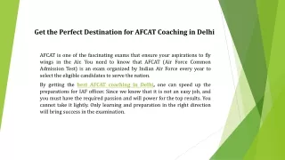 Find the Best Destination for AFCAT Coaching in Delhi