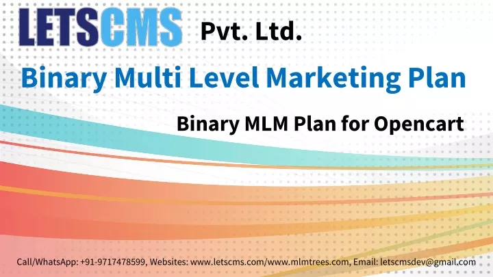 binary multi level marketing plan