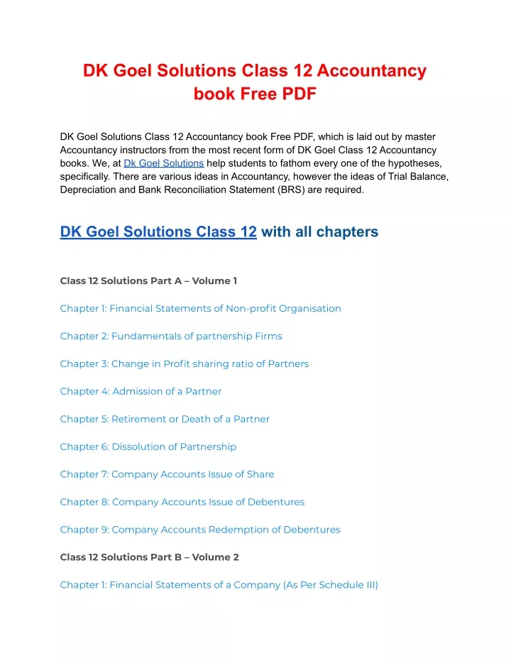 dk goel solutions class 12 accountancy book free