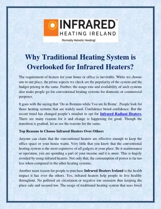 Why Traditional Heating System is Overlooked for Infrared Heaters-converted