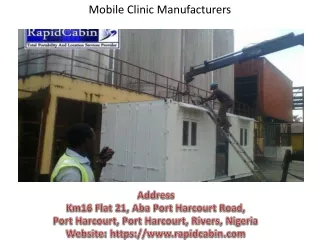 mobile clinic manufacturers