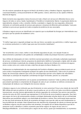 BRADESCO SEGUROS UM NOVO CONCEITO EM SEGURO AUTOMOTIVO.