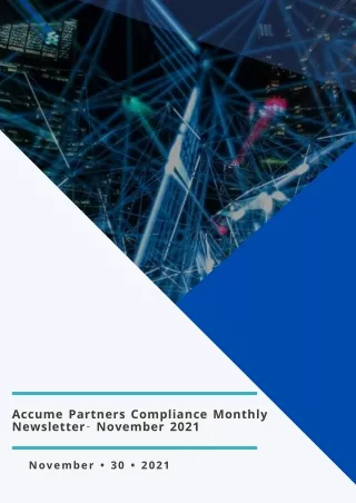 November 2021 Compliance Monthly Newsletter - Accume Partners