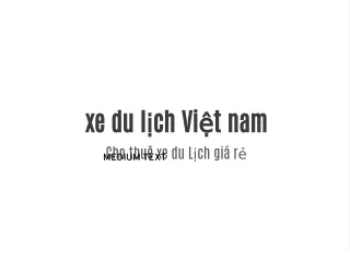 xe du lịch Việt Nam
