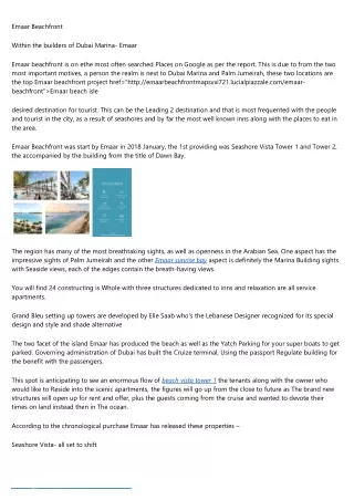 emaar beachfront
