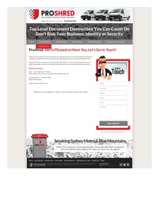 email info@proshred com au tel 0412 863 248