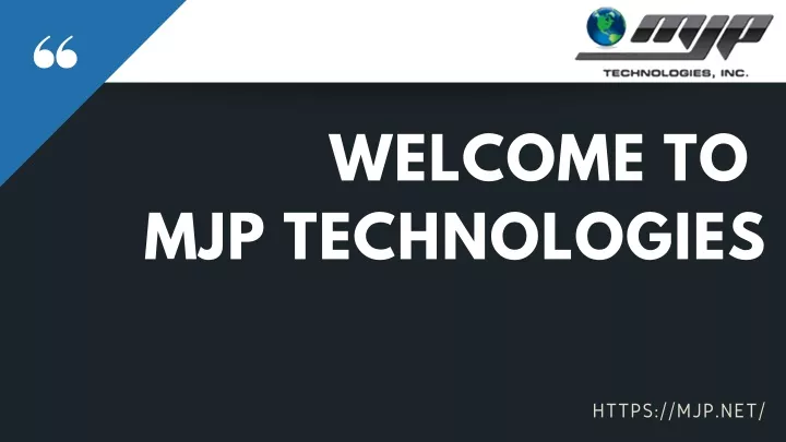 welcome to mjp technologies