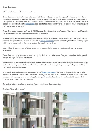 Beach Isle Emaar
