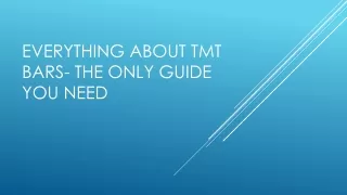 everything about tmt bars the only guide you need