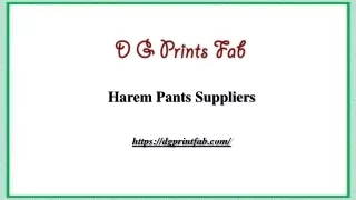 Harem Pants Suppliers