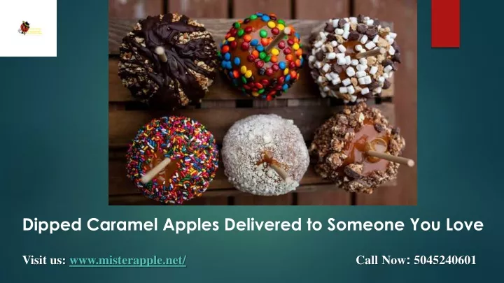 dipped caramel apples delivered to someone