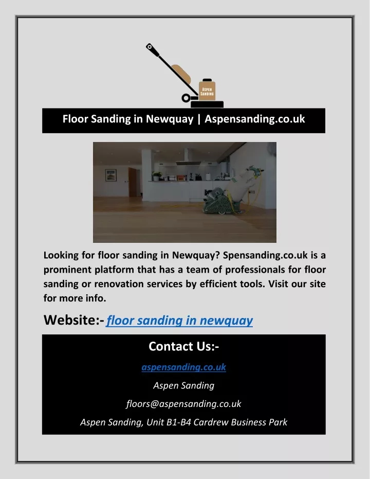 floor sanding in newquay aspensanding co uk