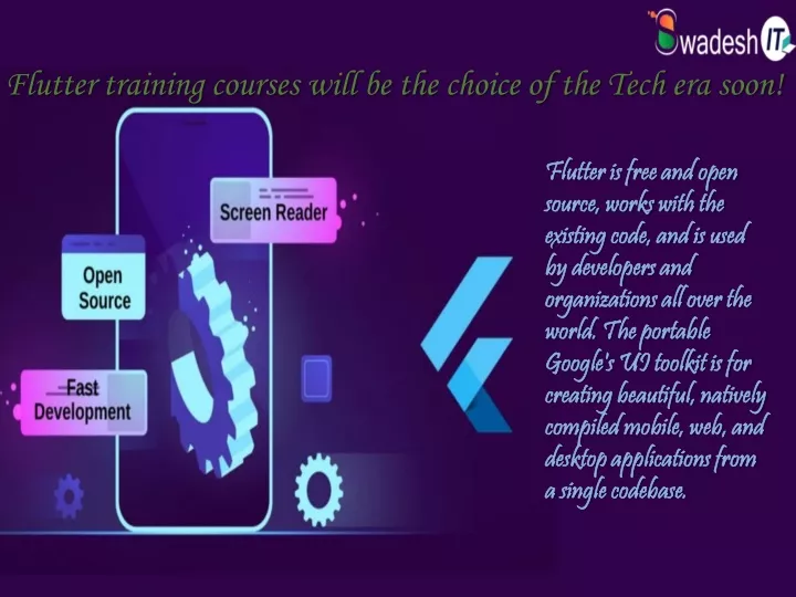 flutter training courses will be the choice