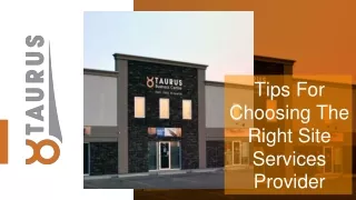 tips for choosing the right site services provider