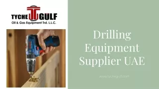 Drilling Equipment Supplier UAE