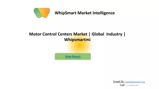 Motor Control Centers market  – Global Industry Trends and Forecast to 2027