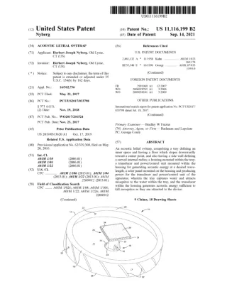 United States Patent Awarded for Acoustic Lethal Ovitrap