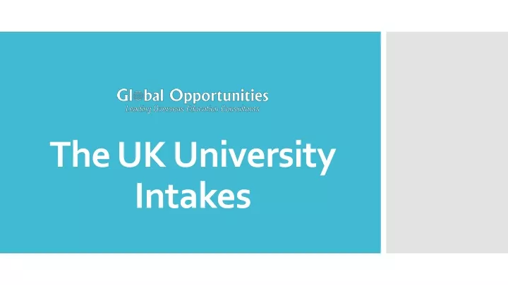 the uk university intakes