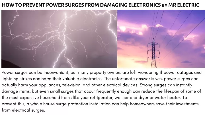 how to prevent power surges from damaging