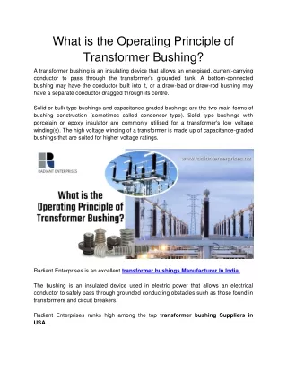 what is the operating principle of transformer