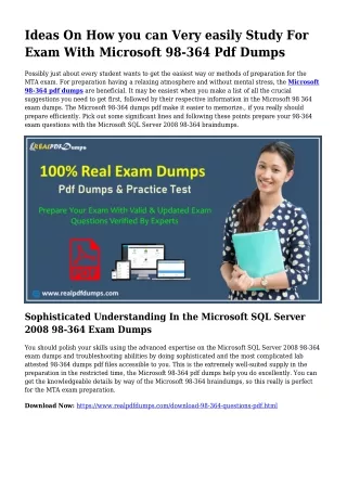 98-364 Pdf Dumps The Reasonable Planning Source
