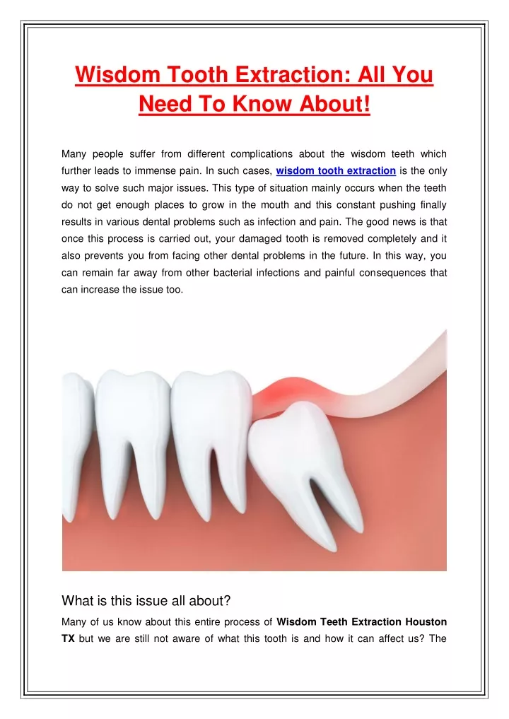 wisdom tooth extraction all you need to know about