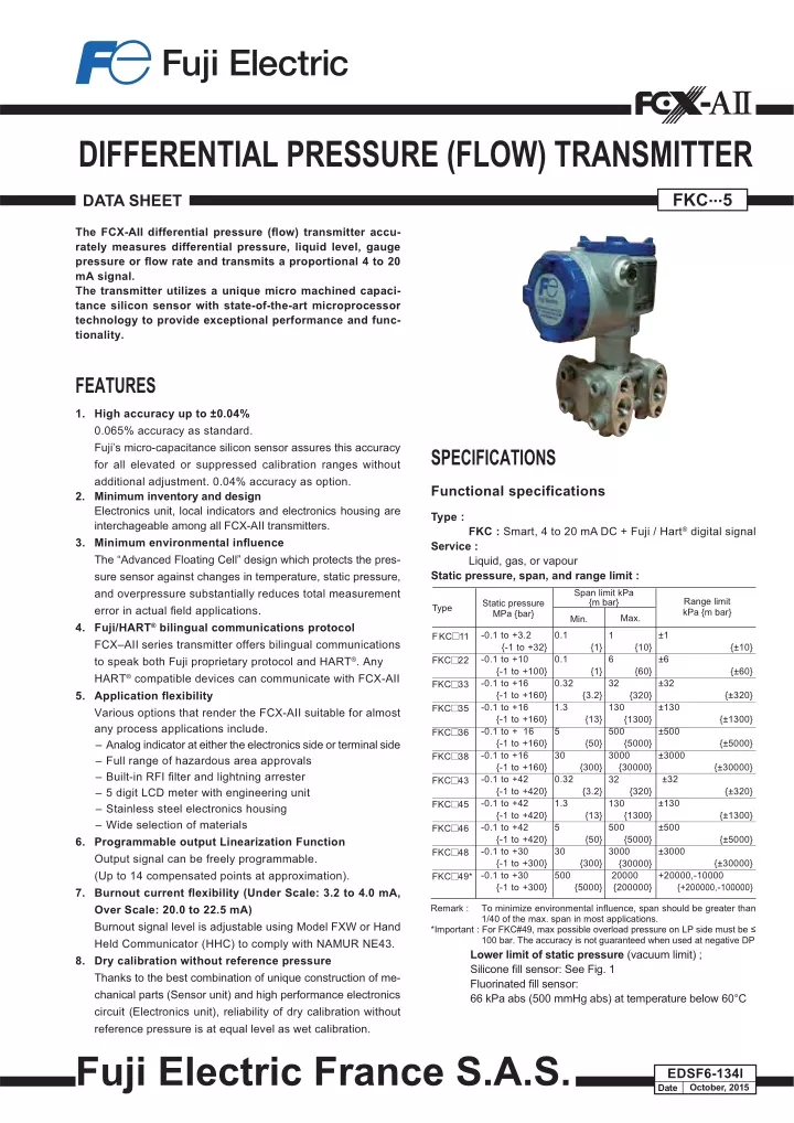 differential pressure flow transmitter