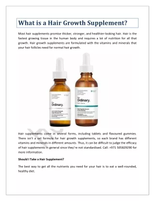 What is a Hair Growth Supplement