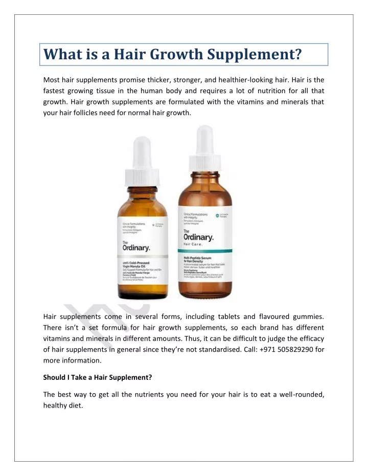 what is a hair growth supplement