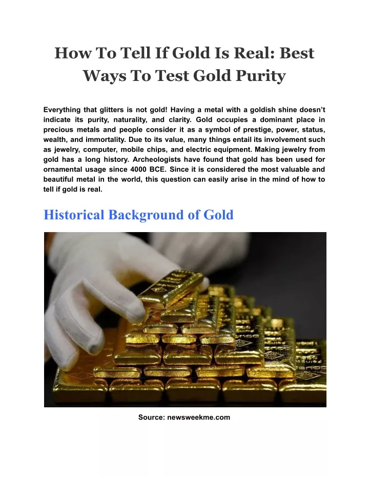 how to tell if gold is real best ways to test