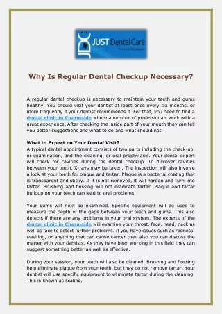 why is regular dental checkup necessary