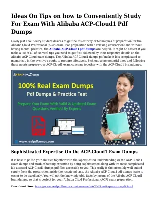 Polish Your Abilities Along with the Support Of ACP-Cloud1 Pdf Dumps