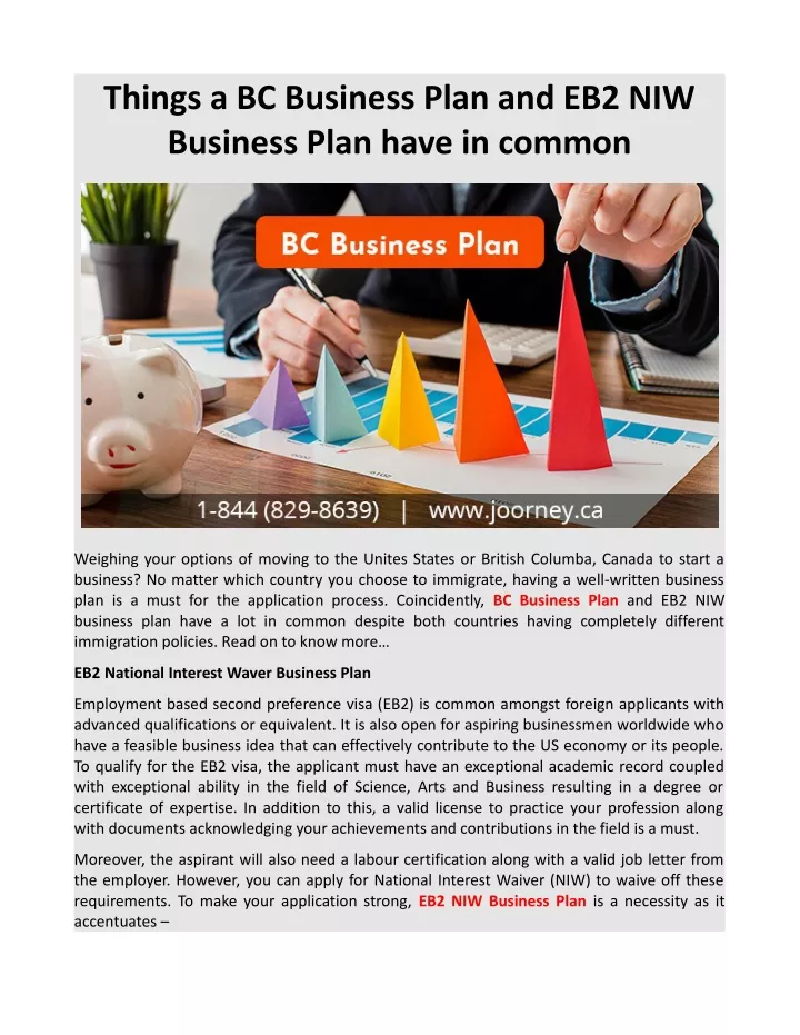 things a bc business plan and eb2 niw business