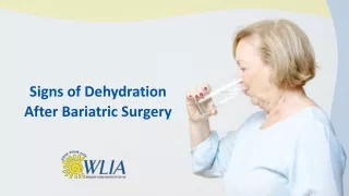 Signs of Dehydration After Bariatric Surgery