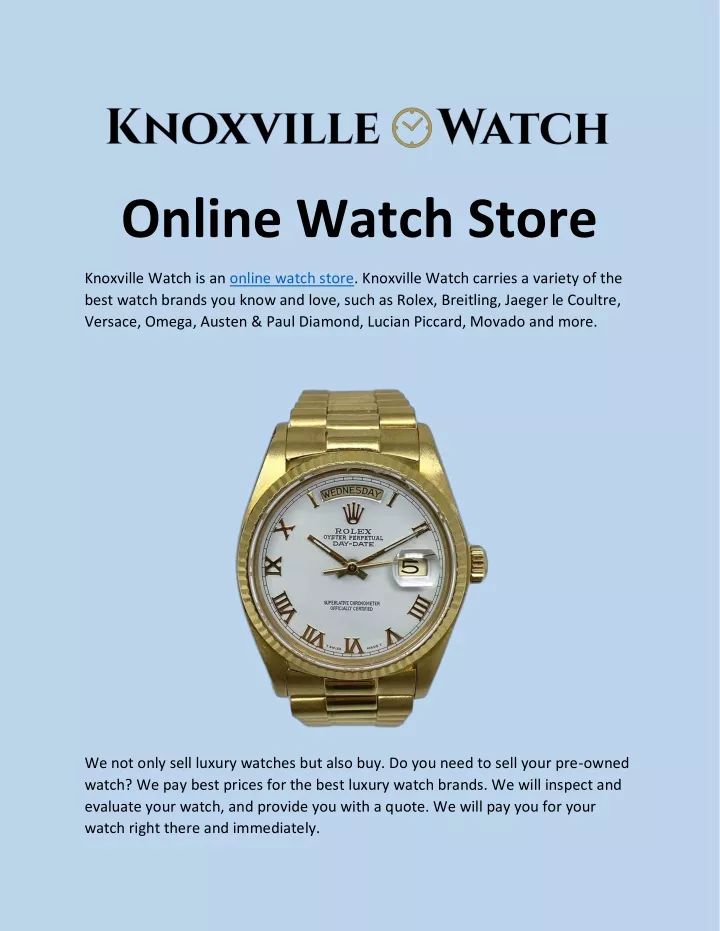 online watch store