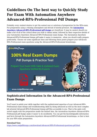 Advanced-RPA-Professional Pdf Dumps The Reasonable Planning Resource