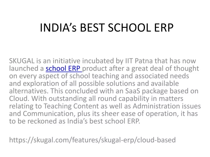 india s best school erp