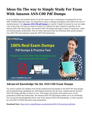 Polish Your Abilities Using the Enable Of ANS-C00 Pdf Dumps
