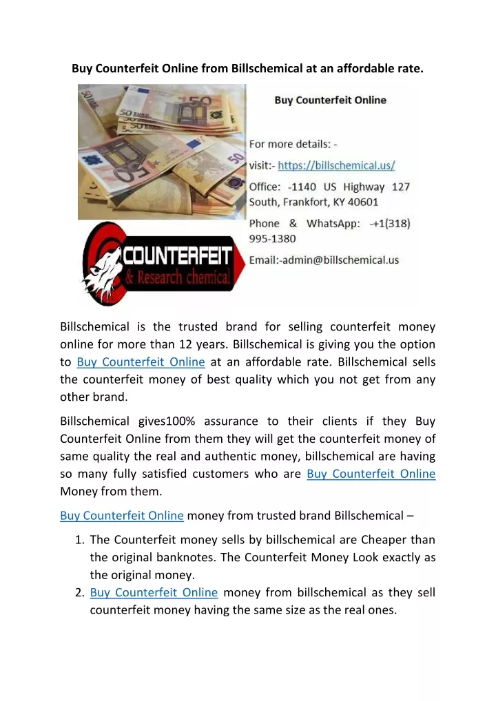 buy counterfeit online from billschemical