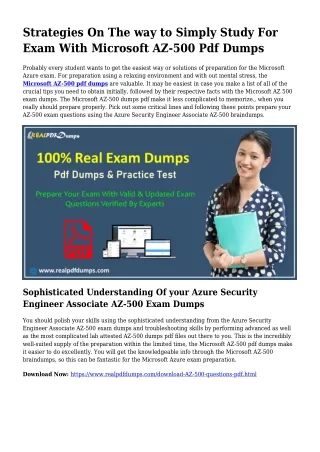 AZ-500 Pdf Dumps The Rational Planning Source