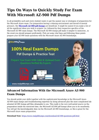 Valuable Planning From the Assistance Of AZ-900 Dumps Pdf