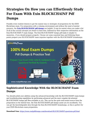 Polish Your Competencies With the Aid Of BLOCKCHAINF Pdf Dumps